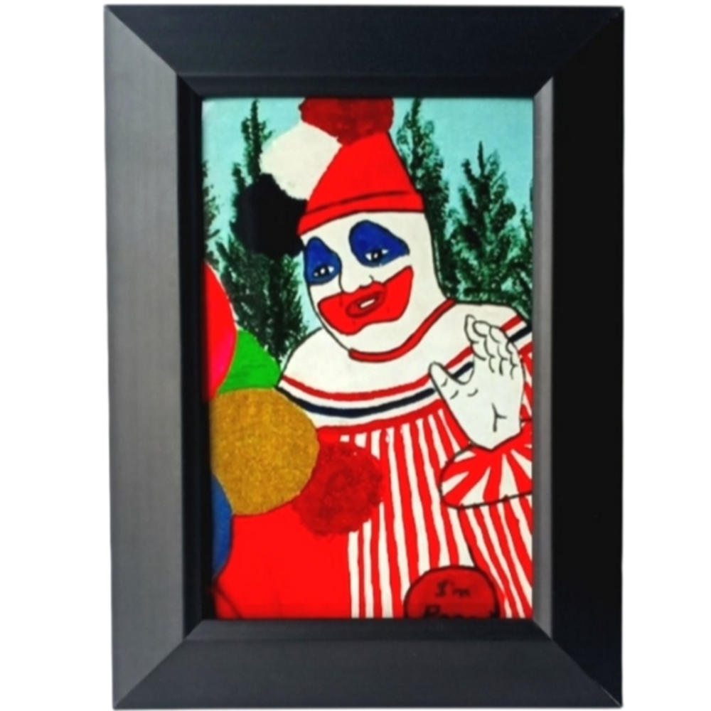 John Wayne Gacy Serial Killer Pogo Vintage Odd Clown prison art Murder 70s 80s